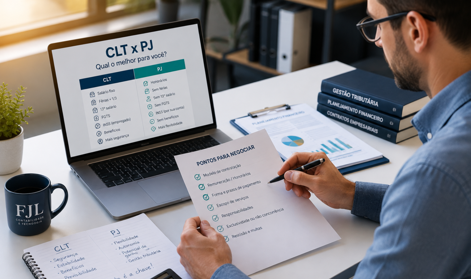Migração de CLT para PJ: o que negociar antes de aceitar a proposta